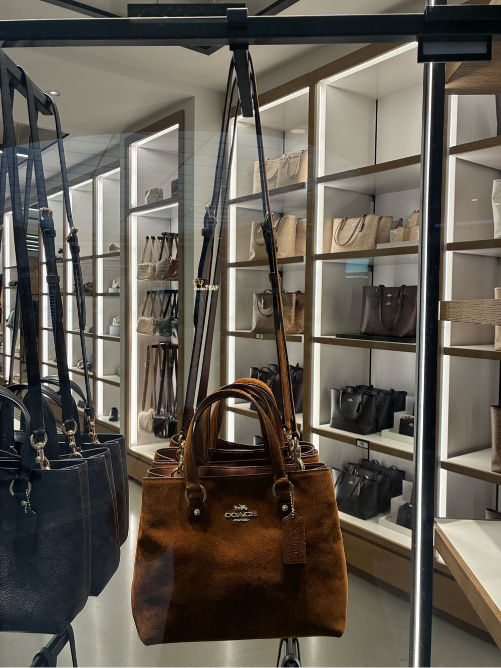 NEW! Coach Woman’s Brown Suede Tote Bag